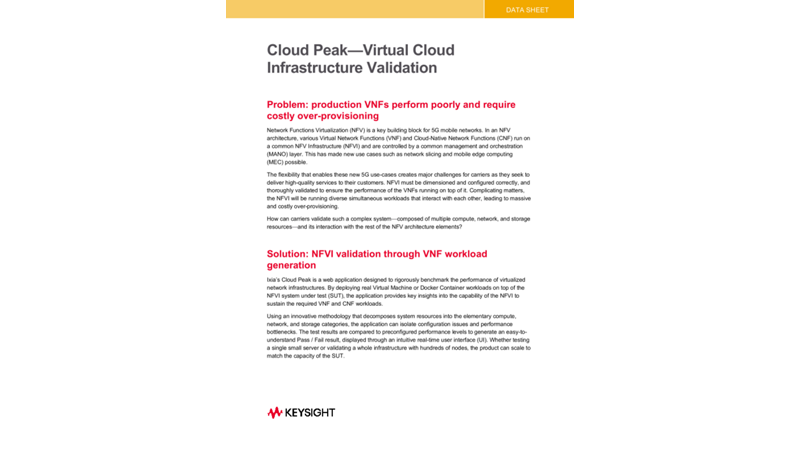 Cloud Peak—Virtual Cloud Infrastructure Validation
